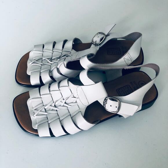 Faded Glory Y2K 90's Square Toe 'Belinda' SZ 8 Huarache Leather Sandal Fisherman - Picture 2 of 9